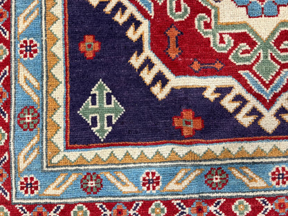 Purple Lavender Kazak 9x12 Hand knotted Wool Rug # 01