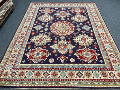 Purple Lavender Kazak 9x12 Hand knotted Wool Rug # 01