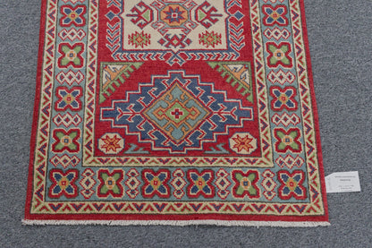 Kazak Red 3X4 Handmade Wool Rug # 13297