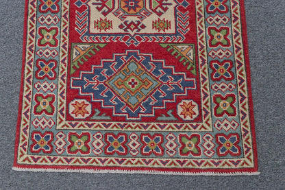 Kazak Red 3X4 Handmade Wool Rug # 13297