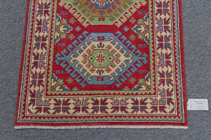 Kazak Red 3X4 Handmade Wool Rug # 13300