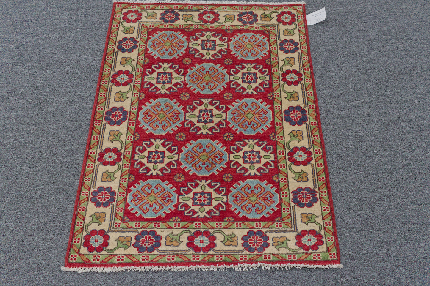 3X4 Red Kazak Handmade Wool Rug # 13021