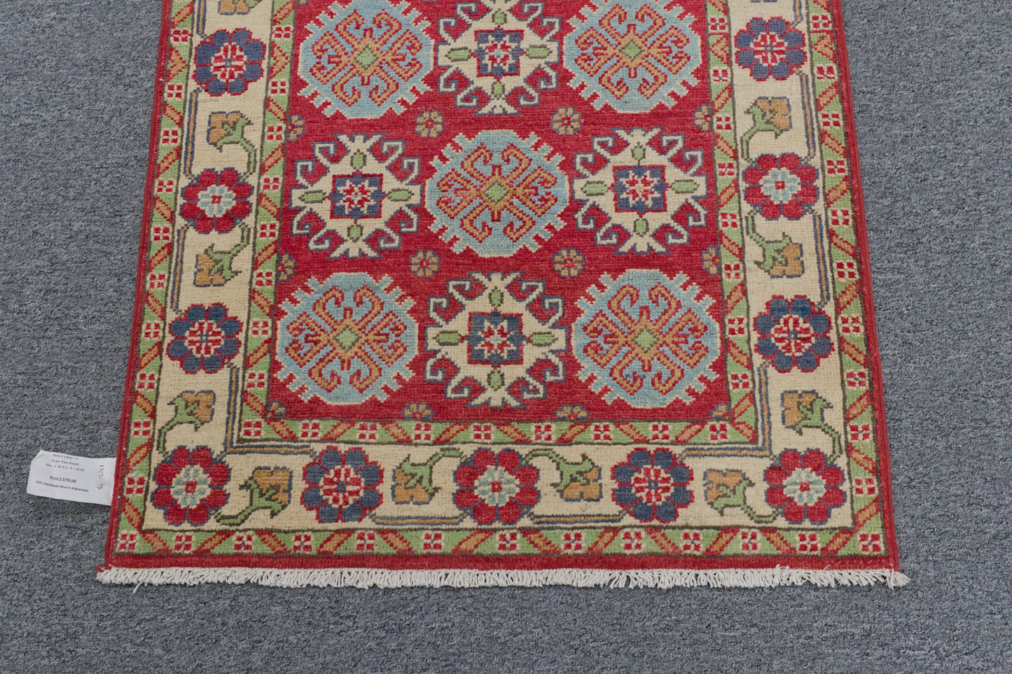 3X4 Red Kazak Handmade Wool Rug # 13021