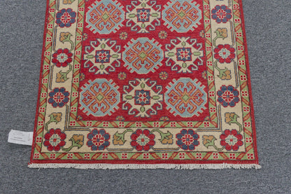 3X4 Red Kazak Handmade Wool Rug # 13021