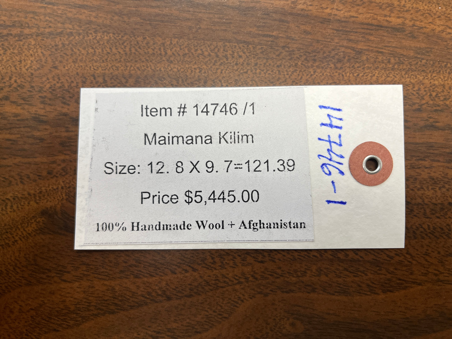 10X13 Maymana Hand-woven Wool Kilim Rug # 14746
