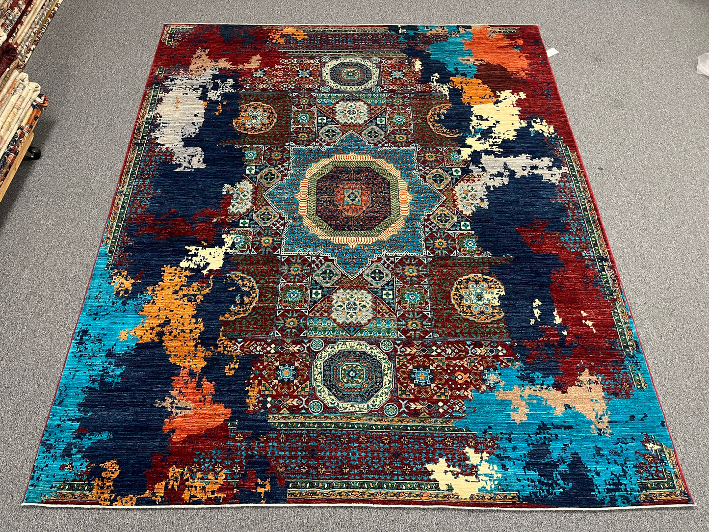 8X10 Mamluk Multicolor Handmade Wool Rug # 14709