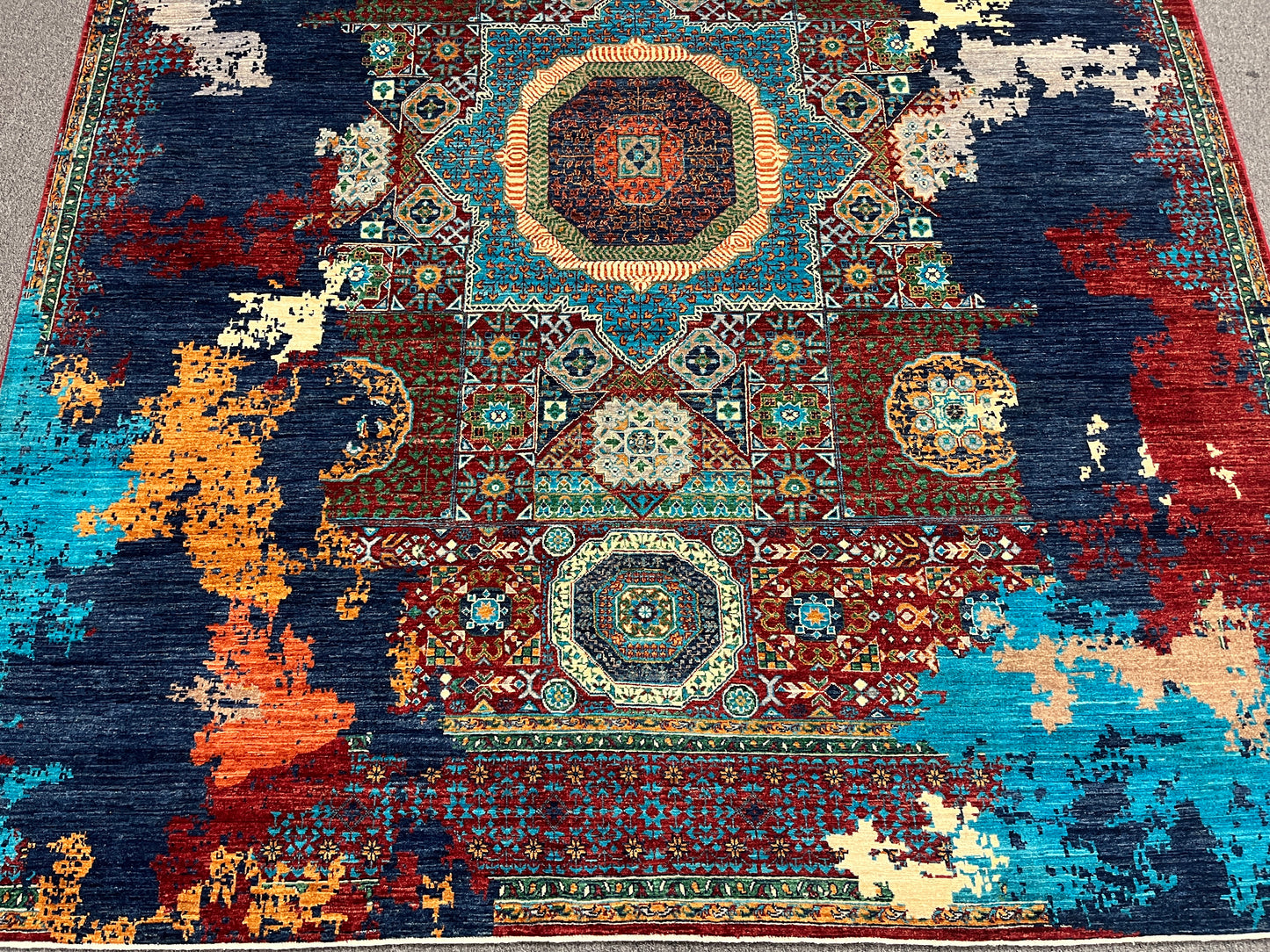 8X10 Mamluk Multicolor Handmade Wool Rug # 14709