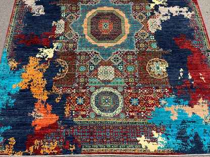 8X10 Mamluk Multicolor Handmade Wool Rug # 14709