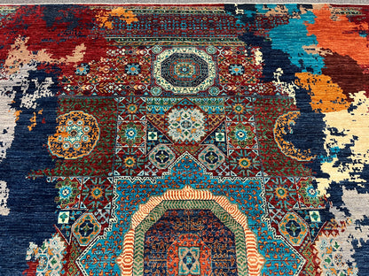 8X10 Mamluk Multicolor Handmade Wool Rug # 14709