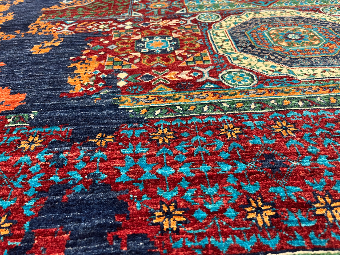 8X10 Mamluk Multicolor Handmade Wool Rug # 14709