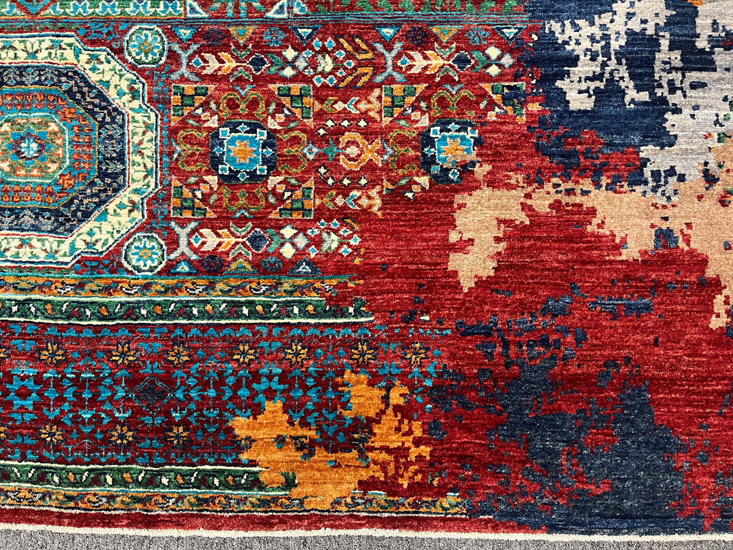 8X10 Mamluk Multicolor Handmade Wool Rug # 14709