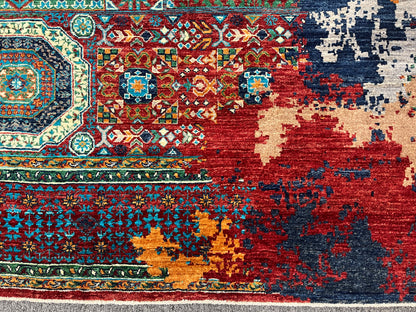 8X10 Mamluk Multicolor Handmade Wool Rug # 14709