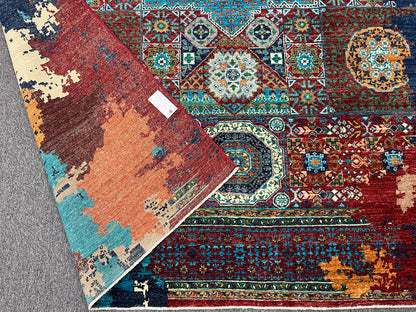 8X10 Mamluk Multicolor Handmade Wool Rug # 14709