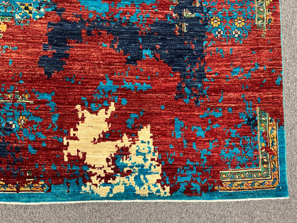 10X14 Mamluk Multicolor Handmade Wool Rug # 14708