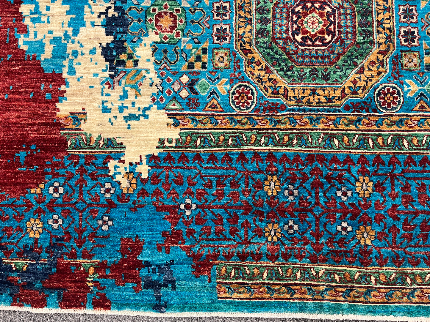 10X14 Mamluk Multicolor Handmade Wool Rug # 14708