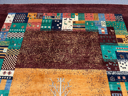 10X14 Gabbeh Tribal Handmade Wool Tribal Rug # 14735