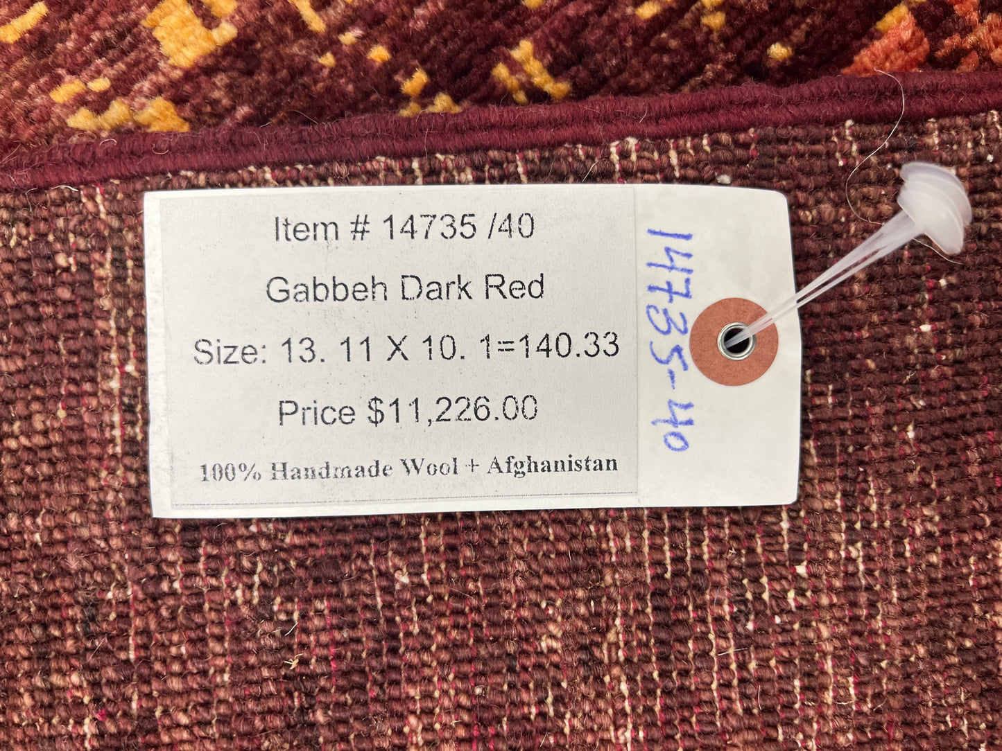 10X14 Gabbeh Tribal Handmade Wool Tribal Rug # 14735