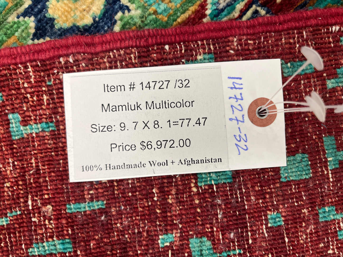 8X10 Mamluk Multicolor Abstract Handmade Wool Rug # 14727