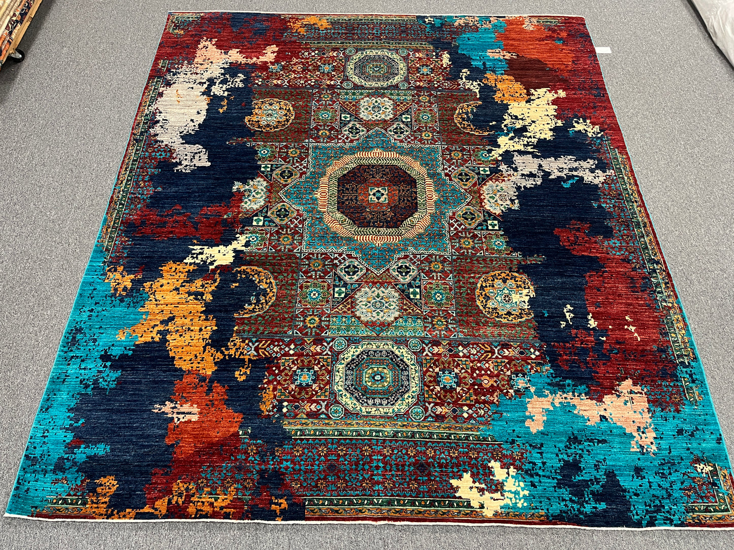 8X10 Mamluk Multicolor Handmade Wool Rug # 14713