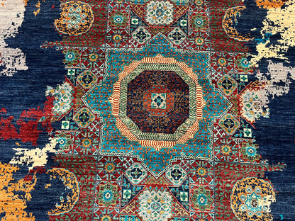 8X10 Mamluk Multicolor Handmade Wool Rug # 14713
