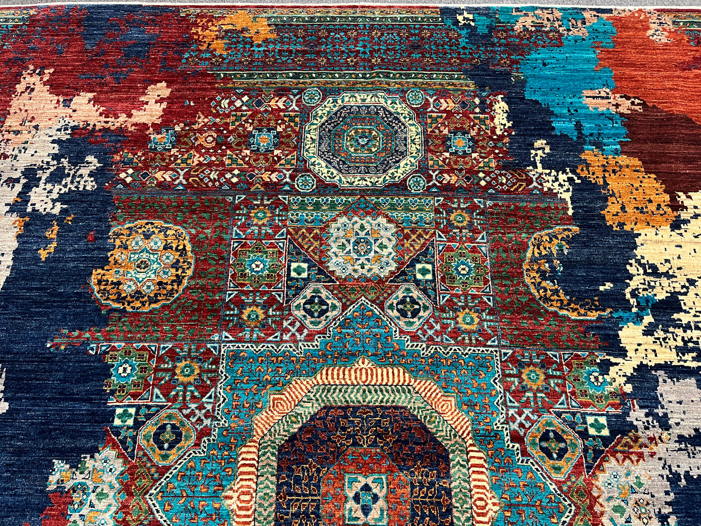 8X10 Mamluk Multicolor Handmade Wool Rug # 14713