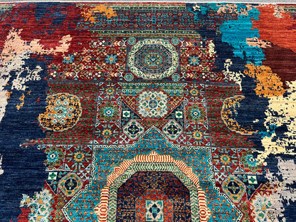 8X10 Mamluk Multicolor Handmade Wool Rug # 14713