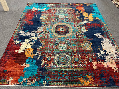 8X10 Mamluk Multicolor Handmade Wool Rug # 14713