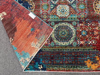 8X10 Mamluk Multicolor Handmade Wool Rug # 14713