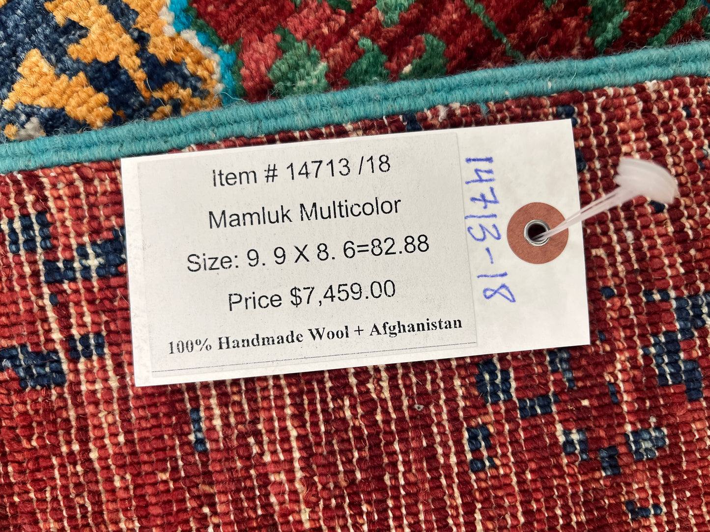 8X10 Mamluk Multicolor Handmade Wool Rug # 14713