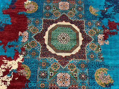10X13 Mamluk Multicolor Handmade Wool Rug # 14712