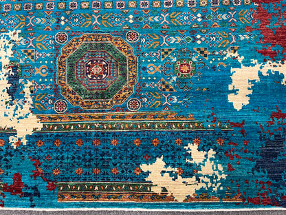 10X13 Mamluk Multicolor Handmade Wool Rug # 14712