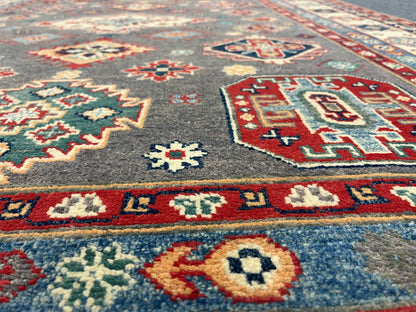 Kazak Gray 6X8 Handmade Wool Rug # 13900
