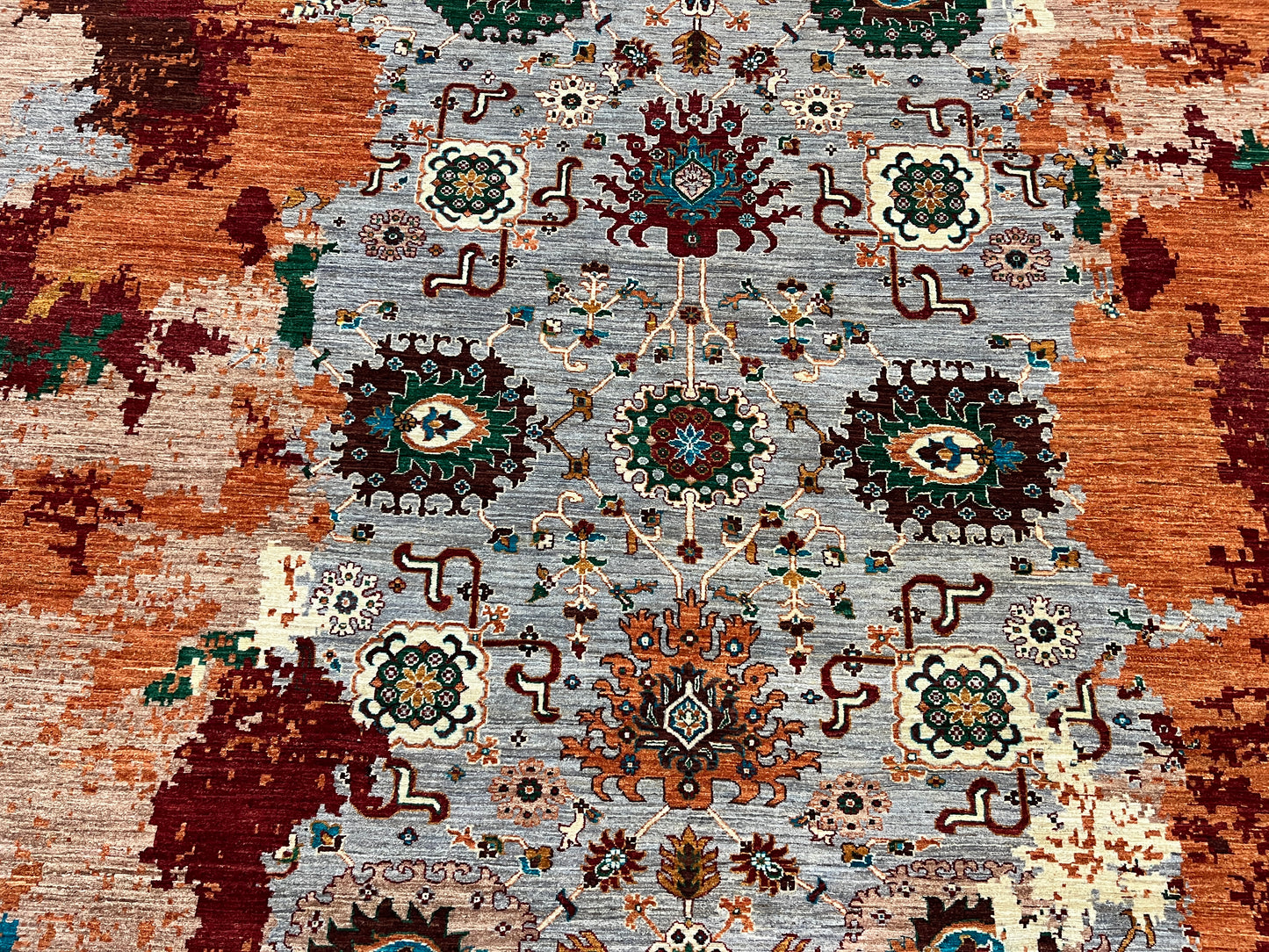 9X12 Mamluk Multicolor Handmade Wool Rug # 14717