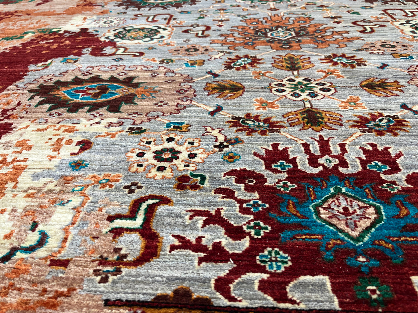 9X12 Mamluk Multicolor Handmade Wool Rug # 14717
