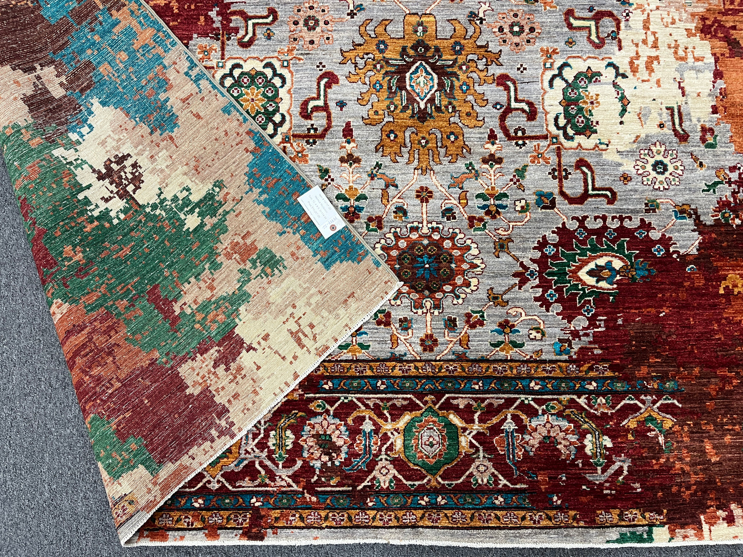 9X12 Mamluk Multicolor Handmade Wool Rug # 14717