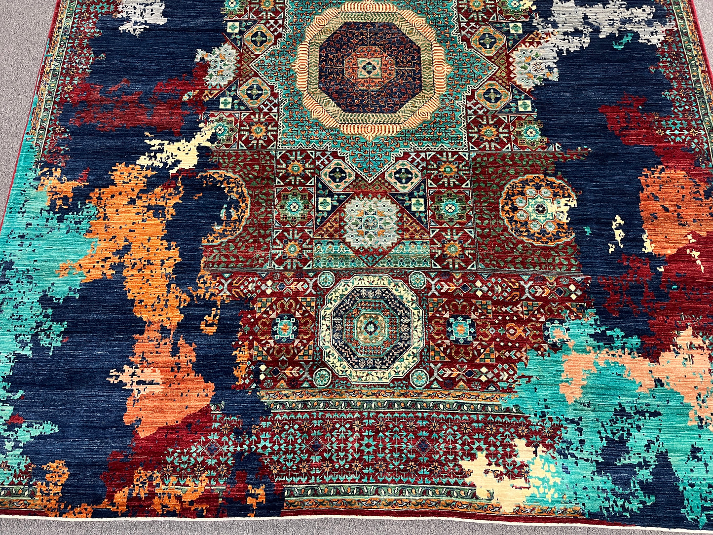 8X10 Mamluk Multicolor Handmade Wool Rug # 14715