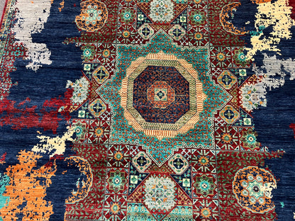 8X10 Mamluk Multicolor Handmade Wool Rug # 14715
