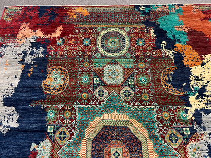 8X10 Mamluk Multicolor Handmade Wool Rug # 14715