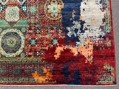 8X10 Mamluk Multicolor Handmade Wool Rug # 14715
