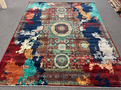 8X10 Mamluk Multicolor Handmade Wool Rug # 14715