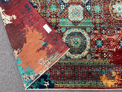 8X10 Mamluk Multicolor Handmade Wool Rug # 14715