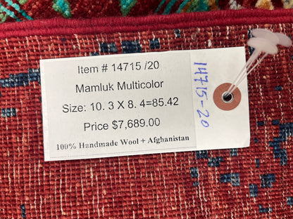 8X10 Mamluk Multicolor Handmade Wool Rug # 14715