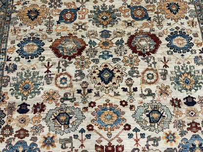 8X10 Beige Aryana Agra Handmade Wool Rug # 14740