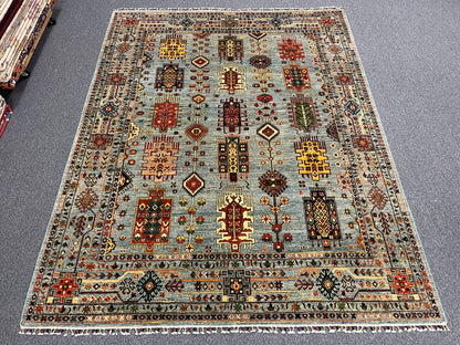 8X10 Light Blue Aryana Handmade Wool Rug # 14741
