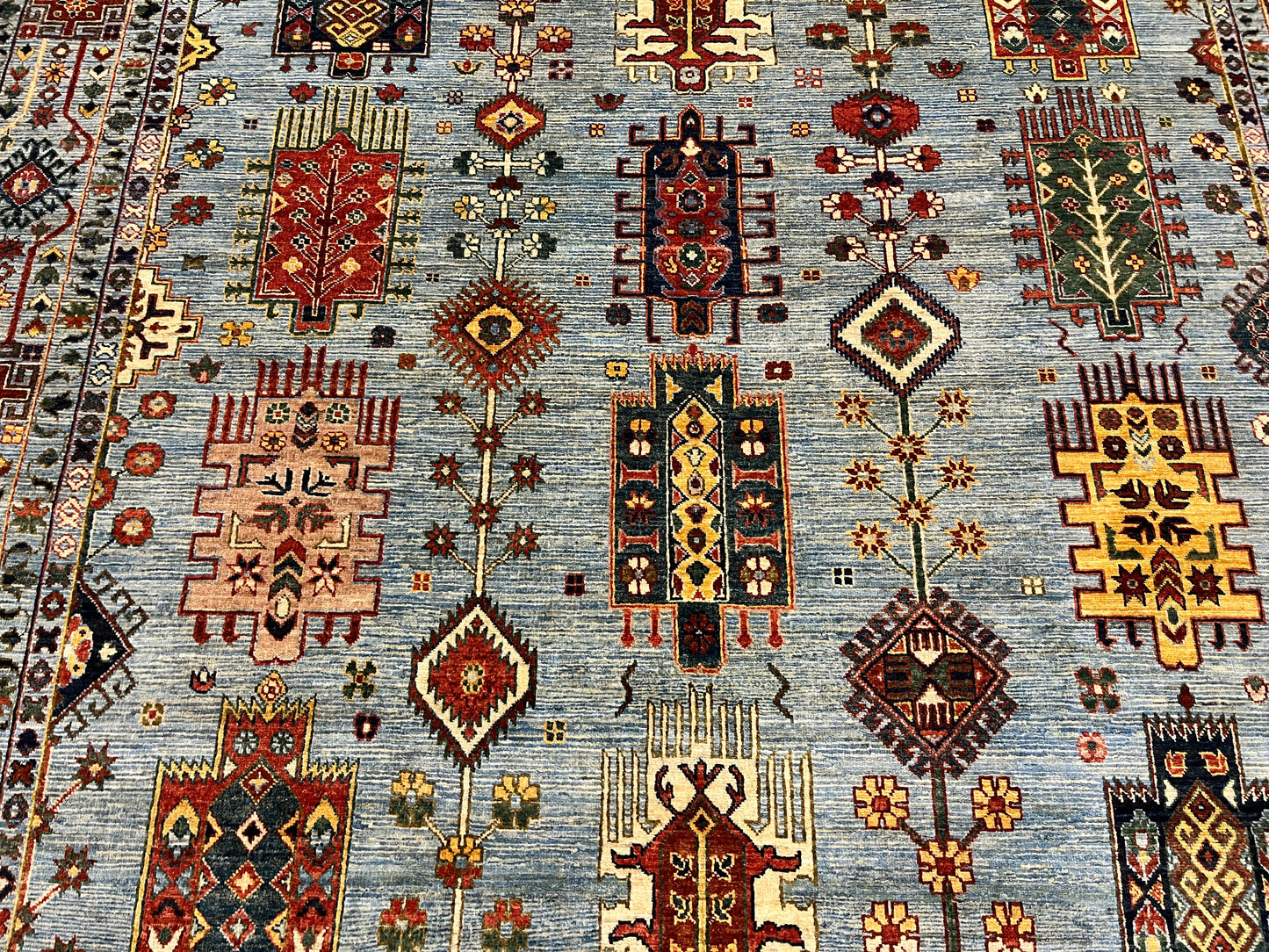 8X10 Light Blue Aryana Handmade Wool Rug # 14741