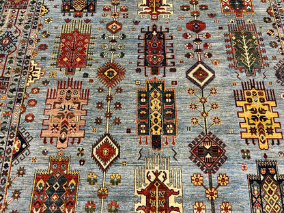 8X10 Light Blue Aryana Handmade Wool Rug # 14741