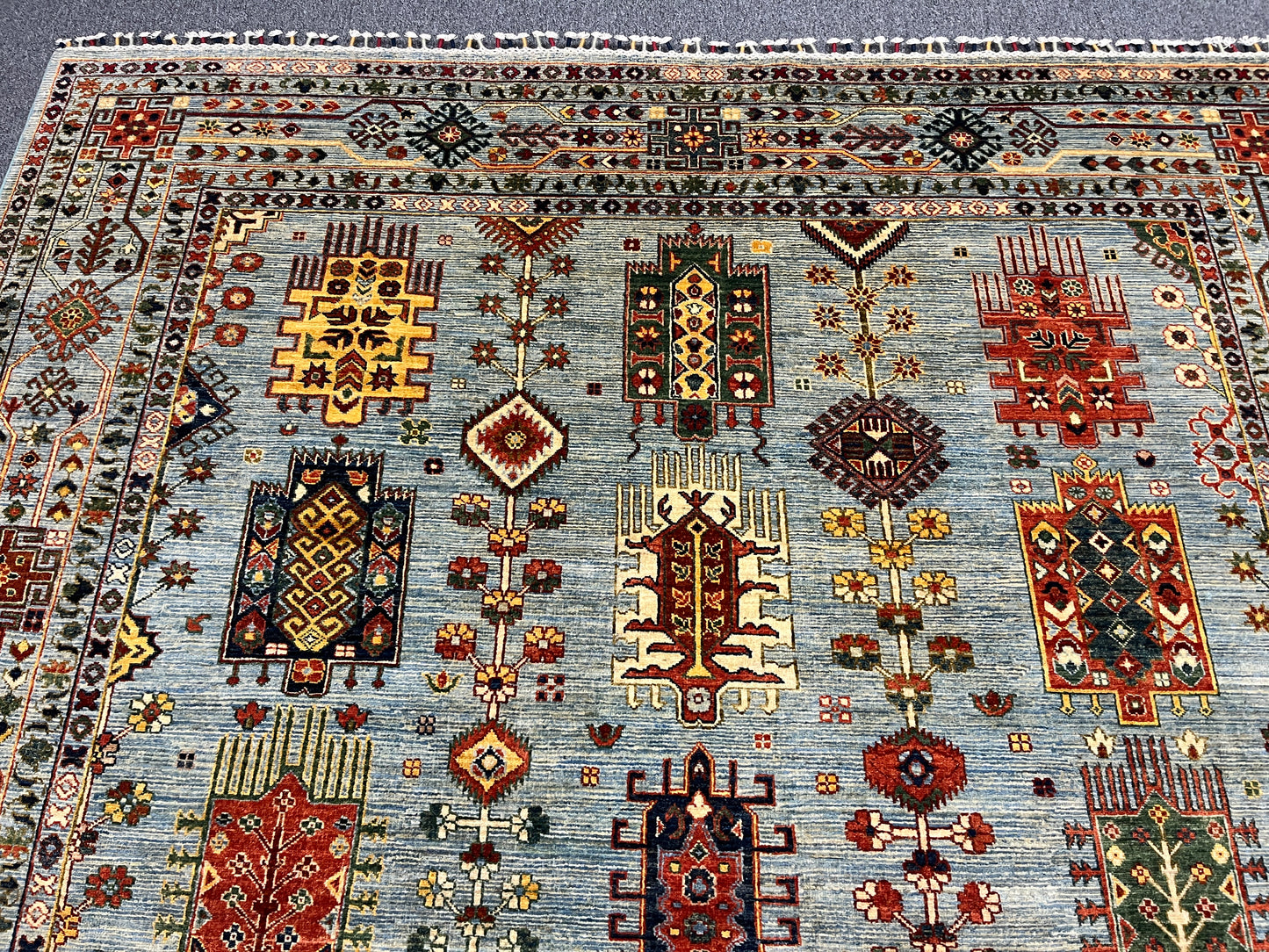 8X10 Light Blue Aryana Handmade Wool Rug # 14741