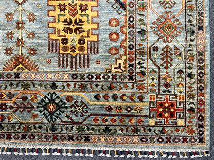 8X10 Light Blue Aryana Handmade Wool Rug # 14741