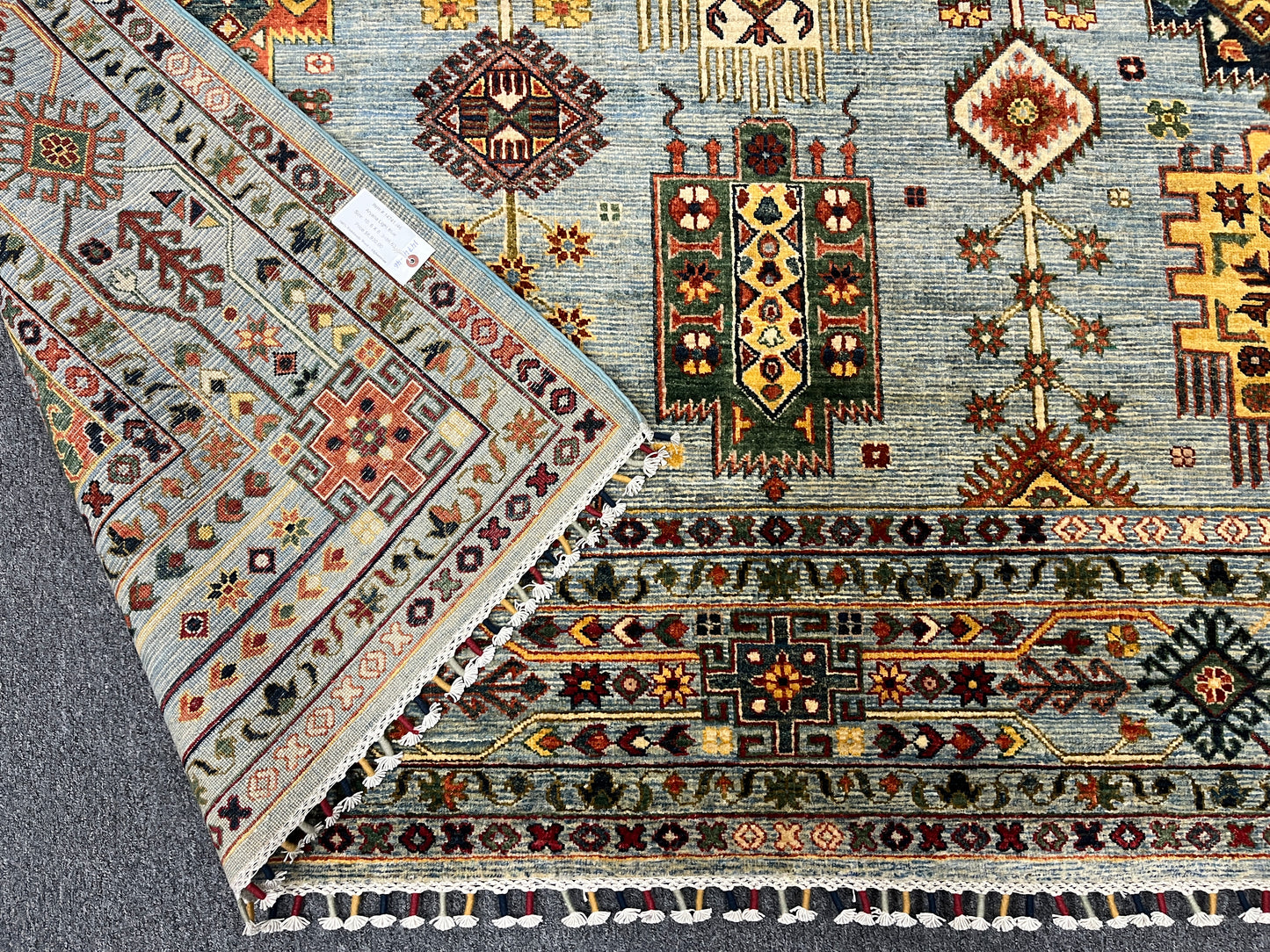 8X10 Light Blue Aryana Handmade Wool Rug # 14741