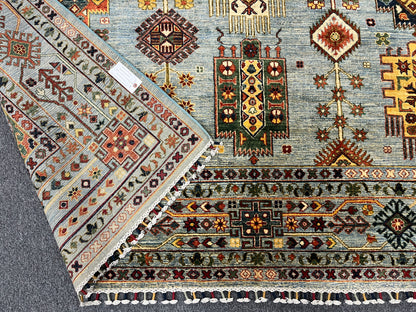 8X10 Light Blue Aryana Handmade Wool Rug # 14741